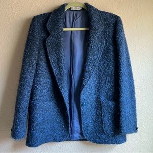 Women's Blue Textured Blazer